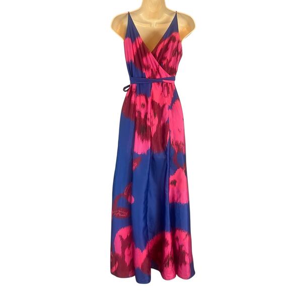 Anthropologie Hutch Floral Leah Wrap Vibrant Sleeveless Maxi Dress XXSP NWT - Picture 5 of 9